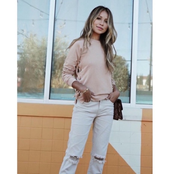 Sincerely Jules “Harper” lace up sweatshirt (XS) - Picture 6 of 12